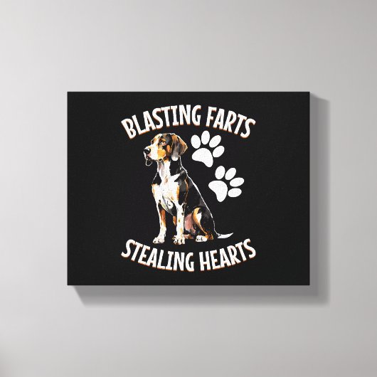 Treeing Walker Coonhound Lover Dog Owner Blasting Canvas Afdruk (Voorkant)