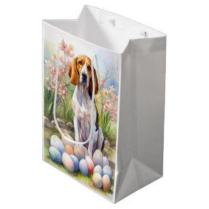 Treeing Walker Coonhound met Pasen Eieren Vakantie Medium Cadeauzakje