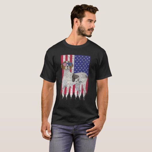 Treeing Walker Coonhound Patriotic Dog Pride Ameri T-shirt (Voorkant volledig)