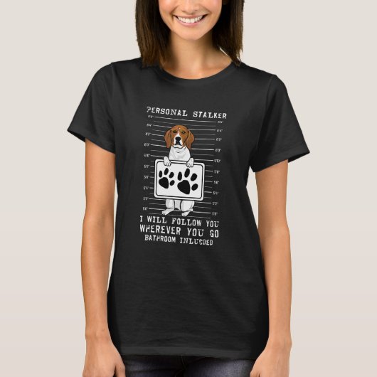 Treeing Walker Coonhound Persoonlijke Stalker T-shirt (Voorkant)