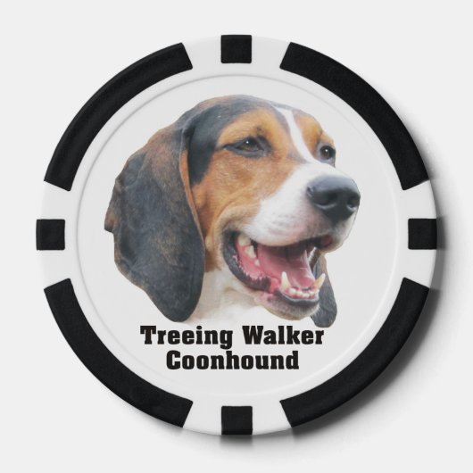 Treeing Walker Coonhound Poker Chips (Voorkant)