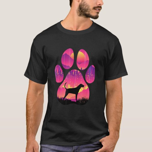 Treeing Walker Coonhound Poot Moeder Vader Hond Vr T-shirt (Voorkant)