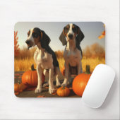 Treeing Walker Coonhound Puppy Herfst Pompoen Muismat (Met muis)