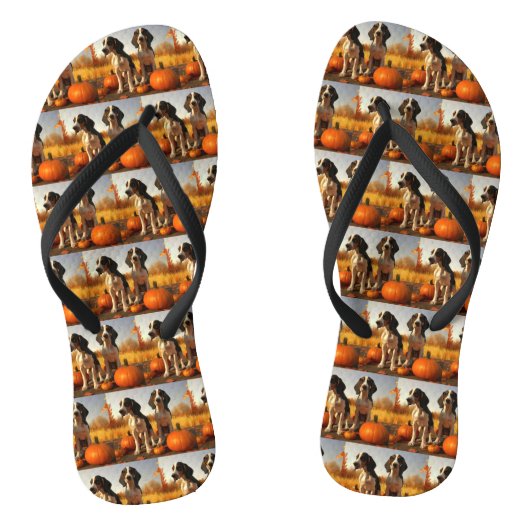 Treeing Walker Coonhound Puppy Herfst Pompoen Teenslippers (Voetbed)
