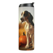 Treeing Walker Coonhound Puppy Herfst Pompoen Thermosbeker (Gedraaid links)