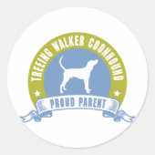 Treeing Walker Coonhound Ronde Sticker (Voorkant)