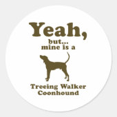 Treeing Walker Coonhound Ronde Sticker (Voorkant)