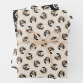 Treeing Walker Coonhound Schilderen Originele Hond Inpakpapier Vel (In situ)