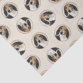 Treeing Walker Coonhound Schilderen Originele Hond Tissuepapier (Detail)