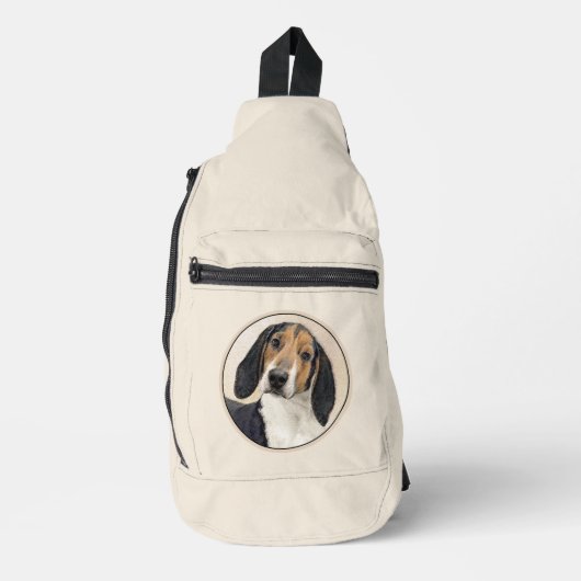 Treeing Walker Coonhound Schilderij Originele Hond Sling Bag (Voorkant)
