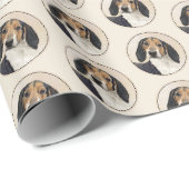 Treeing Walker Coonhound Schilderij - Originele Ku Cadeaupapier (Rol Hoek)