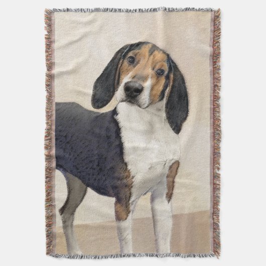 Treeing Walker Coonhound-schilderij - Originele Ku Deken (Voorkant Verticaal)
