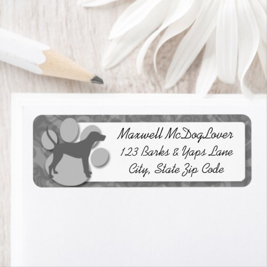 Treeing Walker Coonhound Silhouette Etiket (Insitu)