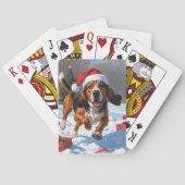 Treeing Walker Coonhound Snow met kerst Pet Pokerkaarten (Achterkant)