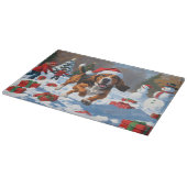 Treeing Walker Coonhound Snow met kerst Pet Snijplank (Hoek)