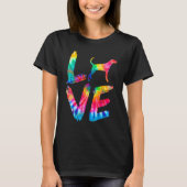 Treeing Walker Coonhound Tie Dye Love Hond Mam Pap T-shirt (Voorkant)
