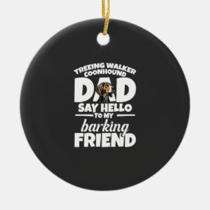 Treeing Walker Coonhound Vader Vader Zeg Hallo Keramisch Ornament