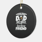Treeing Walker Coonhound Vader Vader Zeg Hallo Keramisch Ornament (Links)