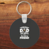 Treeing Walker Coonhound Vader Vader Zeg Hallo Sleutelhanger (Voorkant)