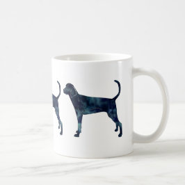 Treeing Walker Coonhound Waterverf Silhouette Koffiemok