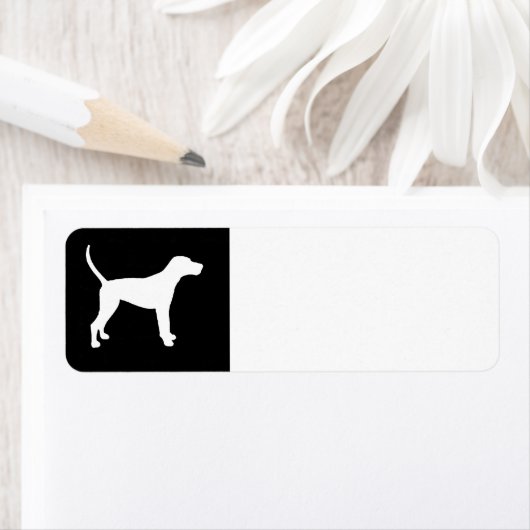 treeing walker coonhound white silo etiket (Insitu)