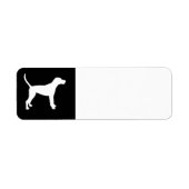 treeing walker coonhound white silo etiket (Voorkant)