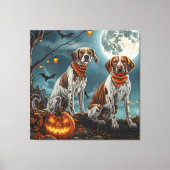 Treeing Walker Halloween Spoken Spook Canvas Afdruk (Voorkant)