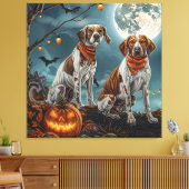 Treeing Walker Halloween Spoken Spook Canvas Afdruk (Insitu (Woonkamer))