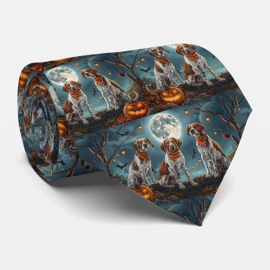 Treeing Walker Halloween Spoken Stropdas (Opgerold)