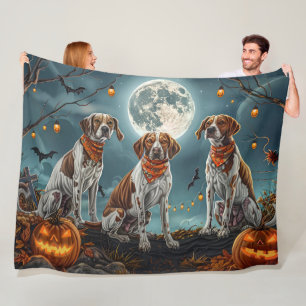 Treeing Walker Halloween Spooky Fleece Deken