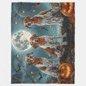 Treeing Walker Halloween Spooky Fleece Deken (Voorkant)