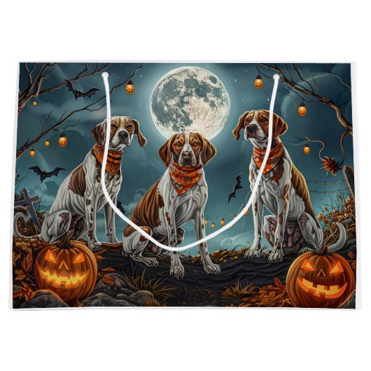 Treeing Walker Halloween Spooky Groot Cadeauzakje (Voorkant)