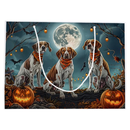 Treeing Walker Halloween Spooky Groot Cadeauzakje (Achterkant)