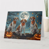 Treeing Walker Halloween Spooky Kaart (Voorkant)