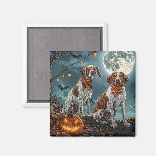 Treeing Walker Halloween Spooky Magneet (Voorkant / Achterkant)