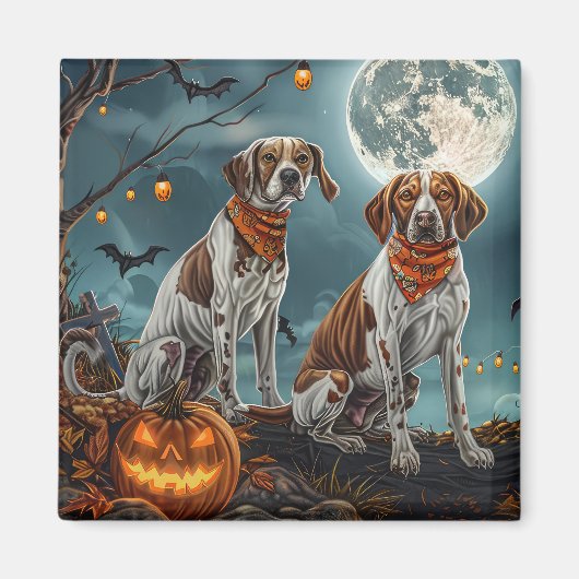 Treeing Walker Halloween Spooky Magneet (Voorkant)