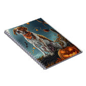 Treeing Walker Halloween Spooky Notitieboek (Rechterzijde)
