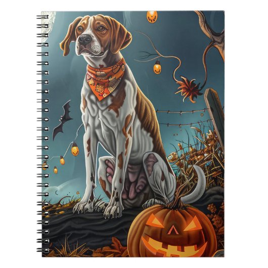 Treeing Walker Halloween Spooky Notitieboek (Voorkant)