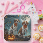 Treeing Walker Halloween Spooky Papieren Bordje (Feest)