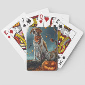 Treeing Walker Halloween Spooky Pokerkaarten (Achterkant)
