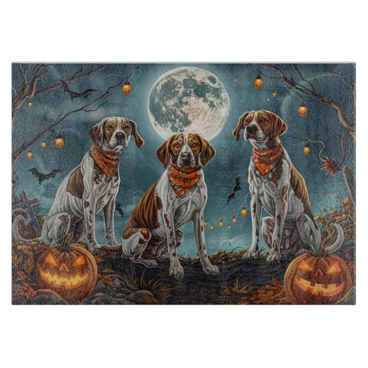 Treeing Walker Halloween Spooky Snijplank (Voorkant)