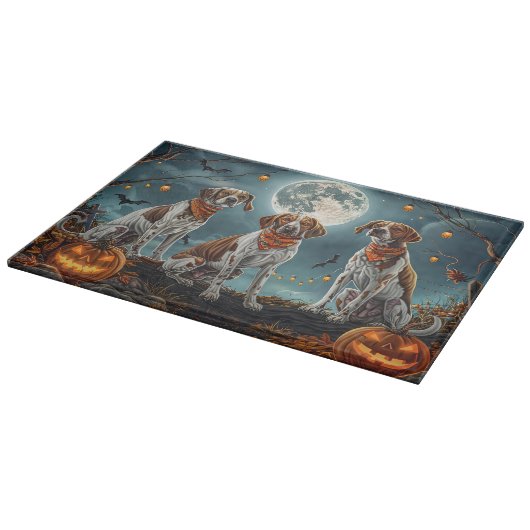 Treeing Walker Halloween Spooky Snijplank (Hoek)