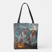 Treeing Walker Halloween Spooky Tote Bag (Achterkant)