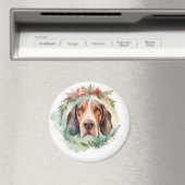 Treeing Walker Kerstkrans Feestelijke Pup Magneet (Insitu (Vaatwasser))