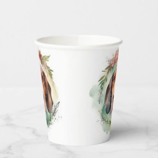 Treeing Walker Kerstkrans Feestelijke Pup Papieren Bekers (Links)