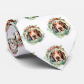 Treeing Walker Kerstkrans Feestelijke Pup Stropdas (Opgerold)