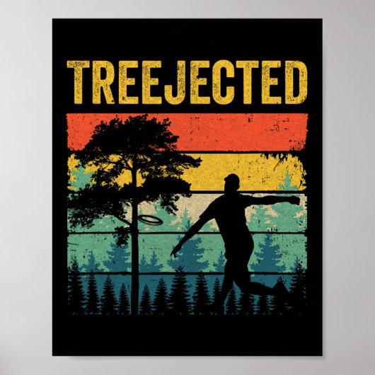 Treejected Grappige Disc Golf Discs Slaan Domme Bo Poster (Voorkant)