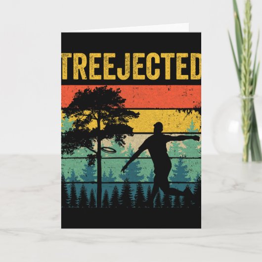 Treejected Grappige Disc Golf Discs Slaan Stomme B Kaart (Voorkant)