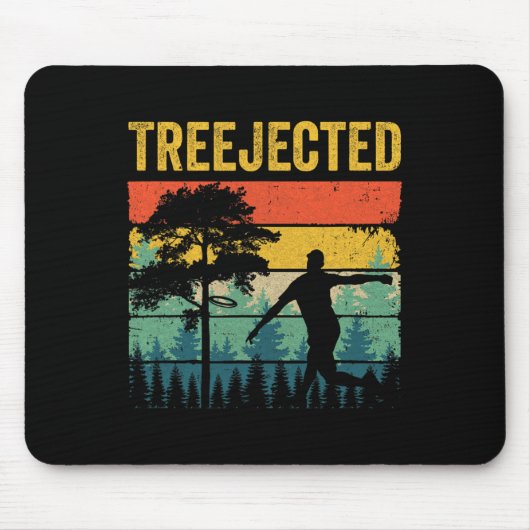 Treejected Grappige Disc Golf Discs Slaan Stomme B Muismat (Voorkant)