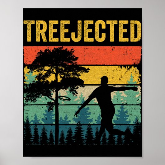 Treejected Grappige Discgolfschijven Slaan Domme B Poster (Voorkant)